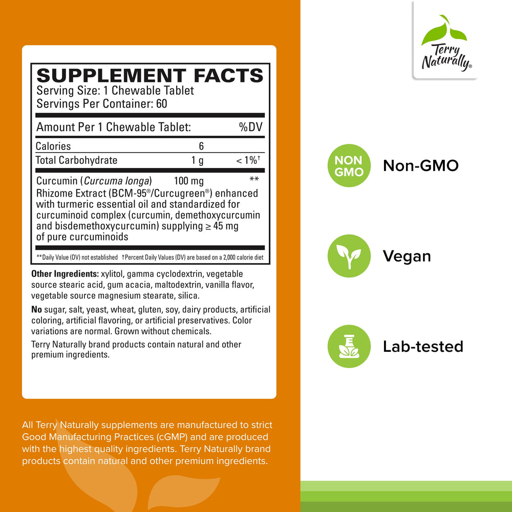 Chewable CuraMed 100 mg curcumin tablets