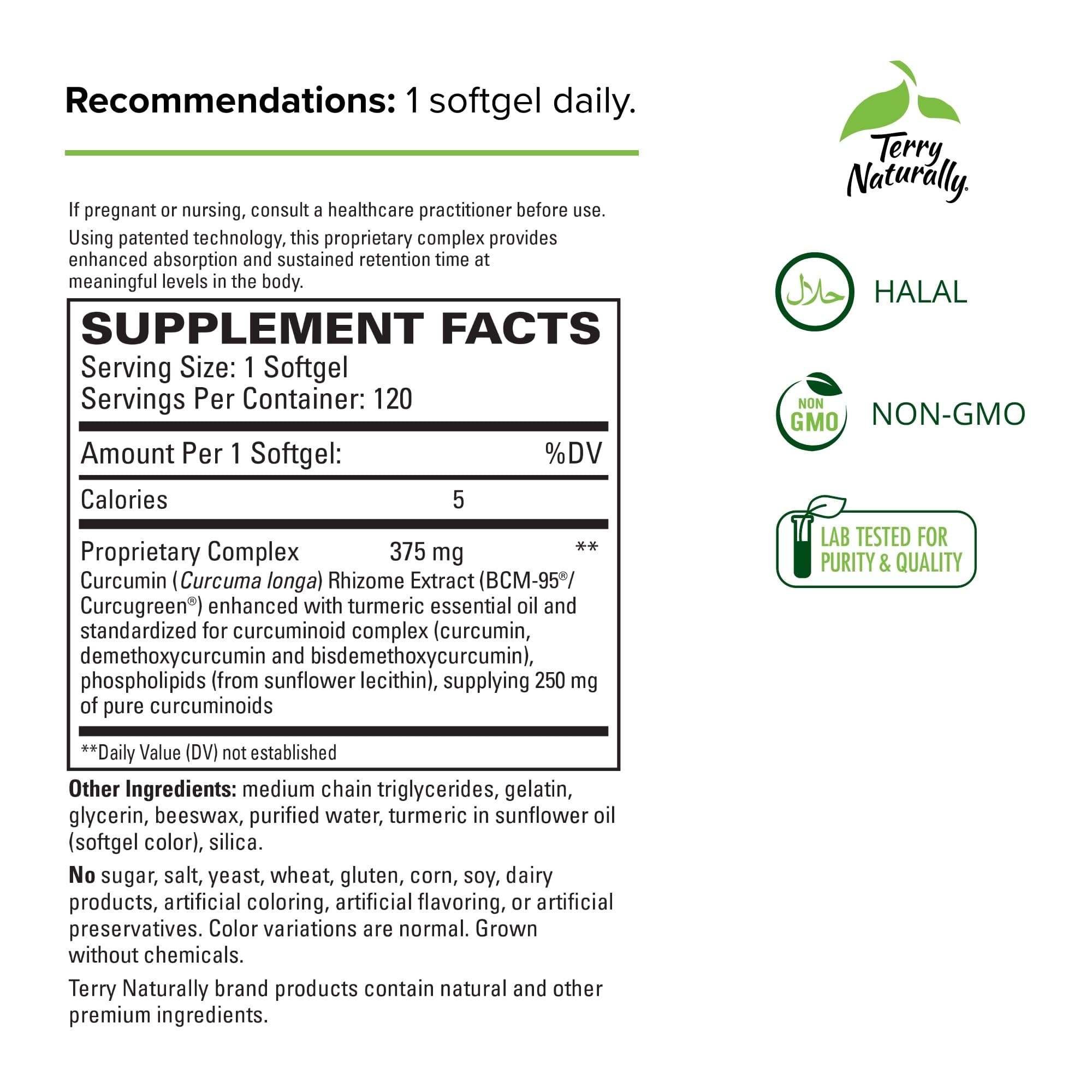 Close-up of CuraMed 375mg antioxidant curcumin softgels