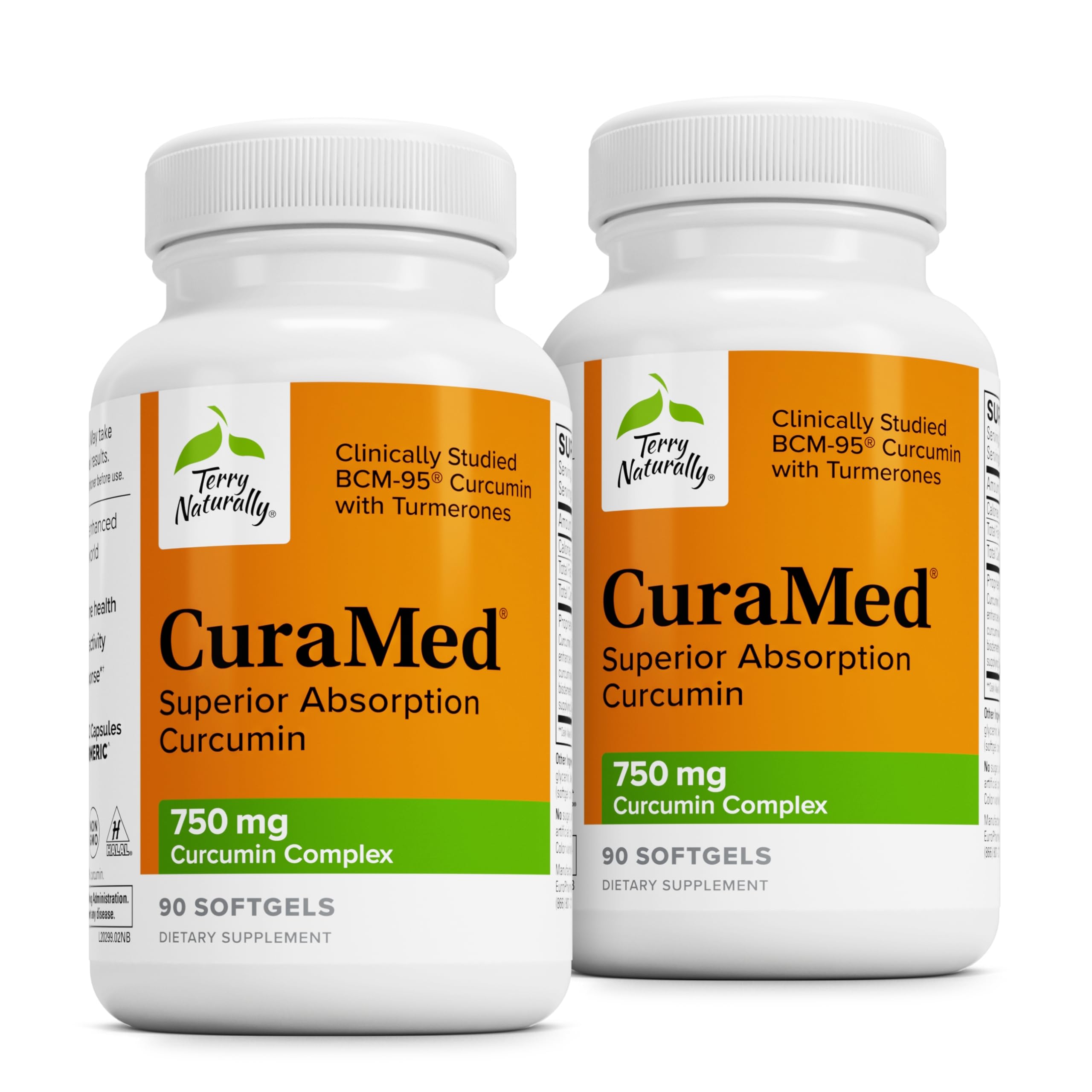 Two-pack Terry Naturally CuraMed 750mg bottles