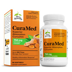 Terry Naturally CuraMed 750mg bottle with 90 softgels