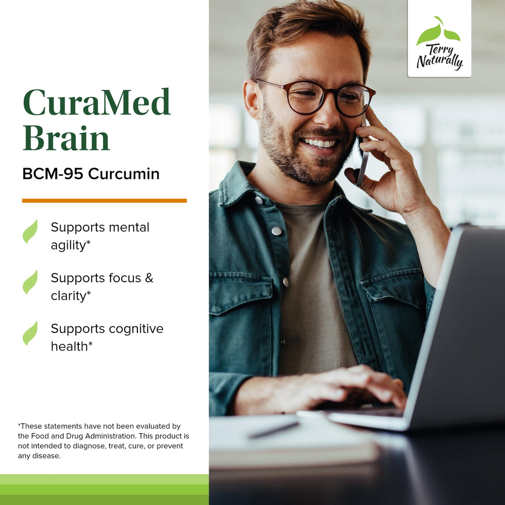 Close-up highlighting BCM-95 curcumin and turmeric for brain health