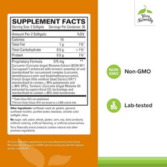 Back label showing supplement facts on CuraMed + Clinical OPC bottle