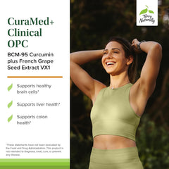 Close-up of label highlighting BCM-95 curcumin and French grape seed extract VX1