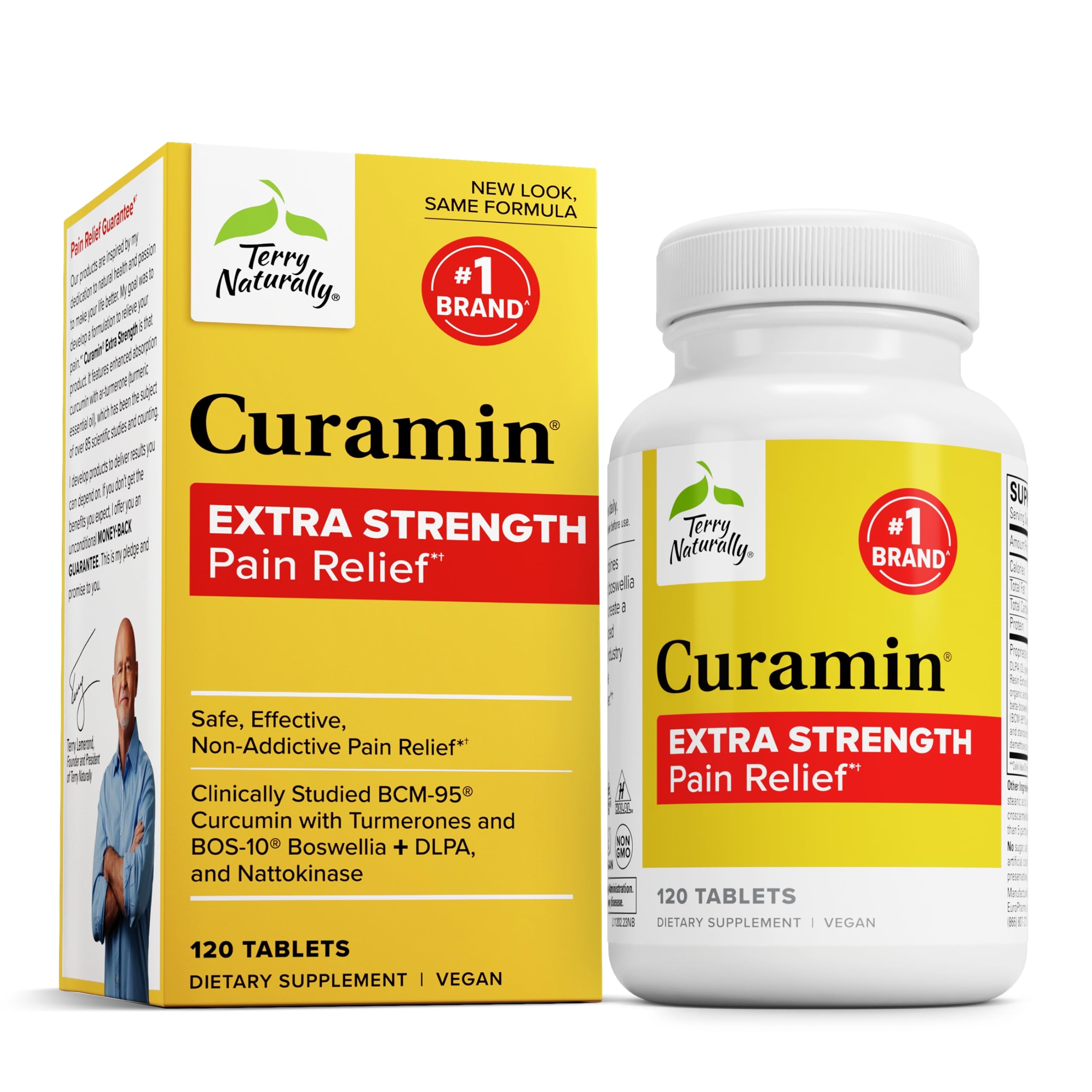 Terry Naturally Curamin Extra Strength product hero with 120 tablets