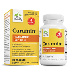 Bottle of Terry Naturally Curamin Headache dietary supplement