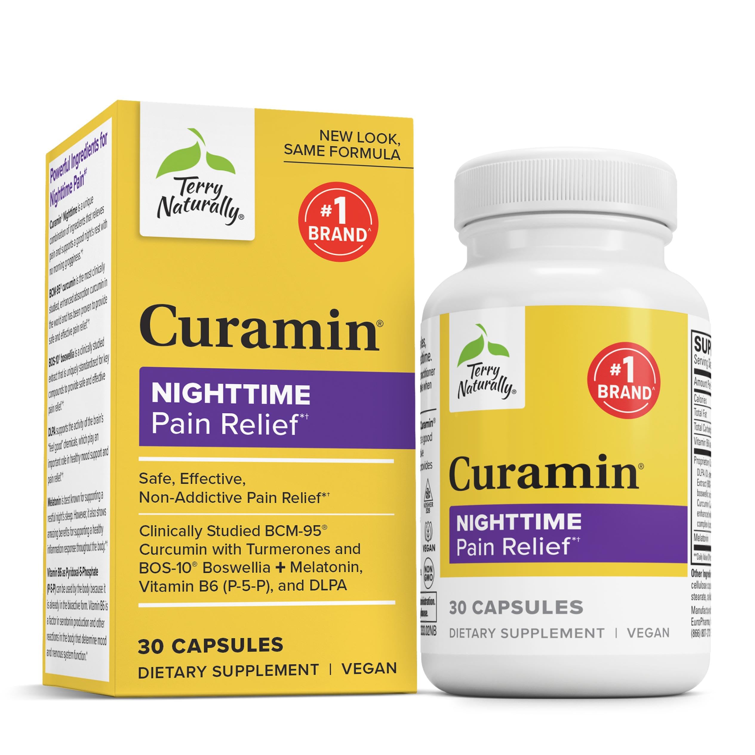 Terry Naturally Curamin Nighttime bottle with 30 capsules
