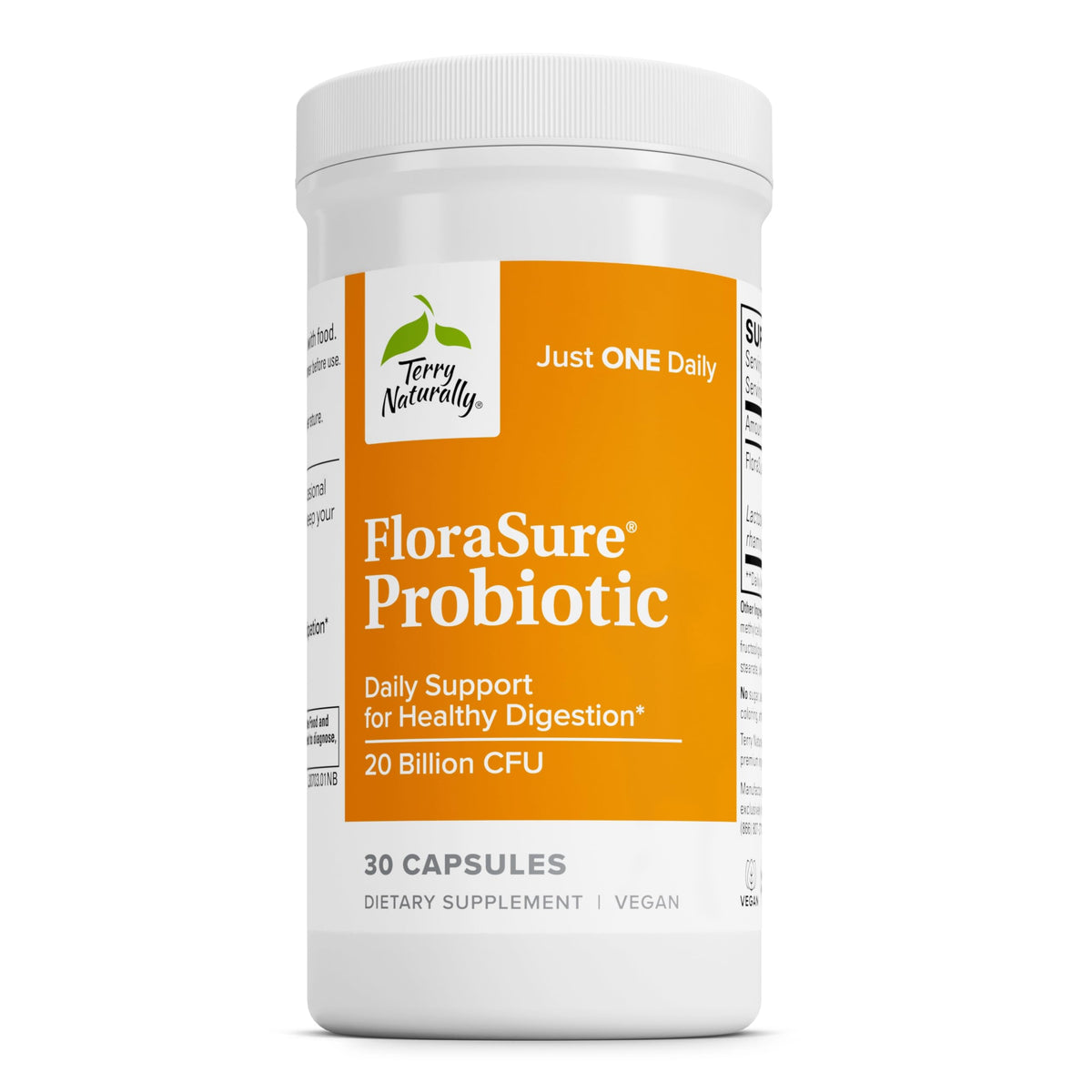 Bottle of FloraSure Probiotic capsules