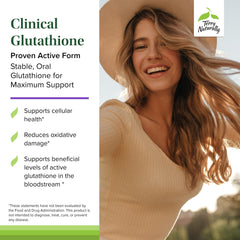 Close-up of L-glutathione antioxidant tablets