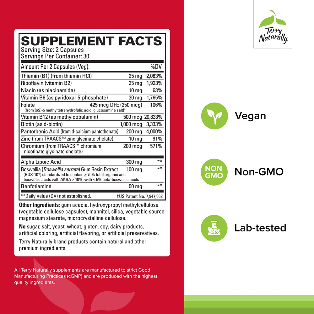 Product label showing ingredients and benefits