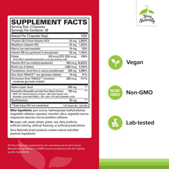 Product label showing ingredients and benefits