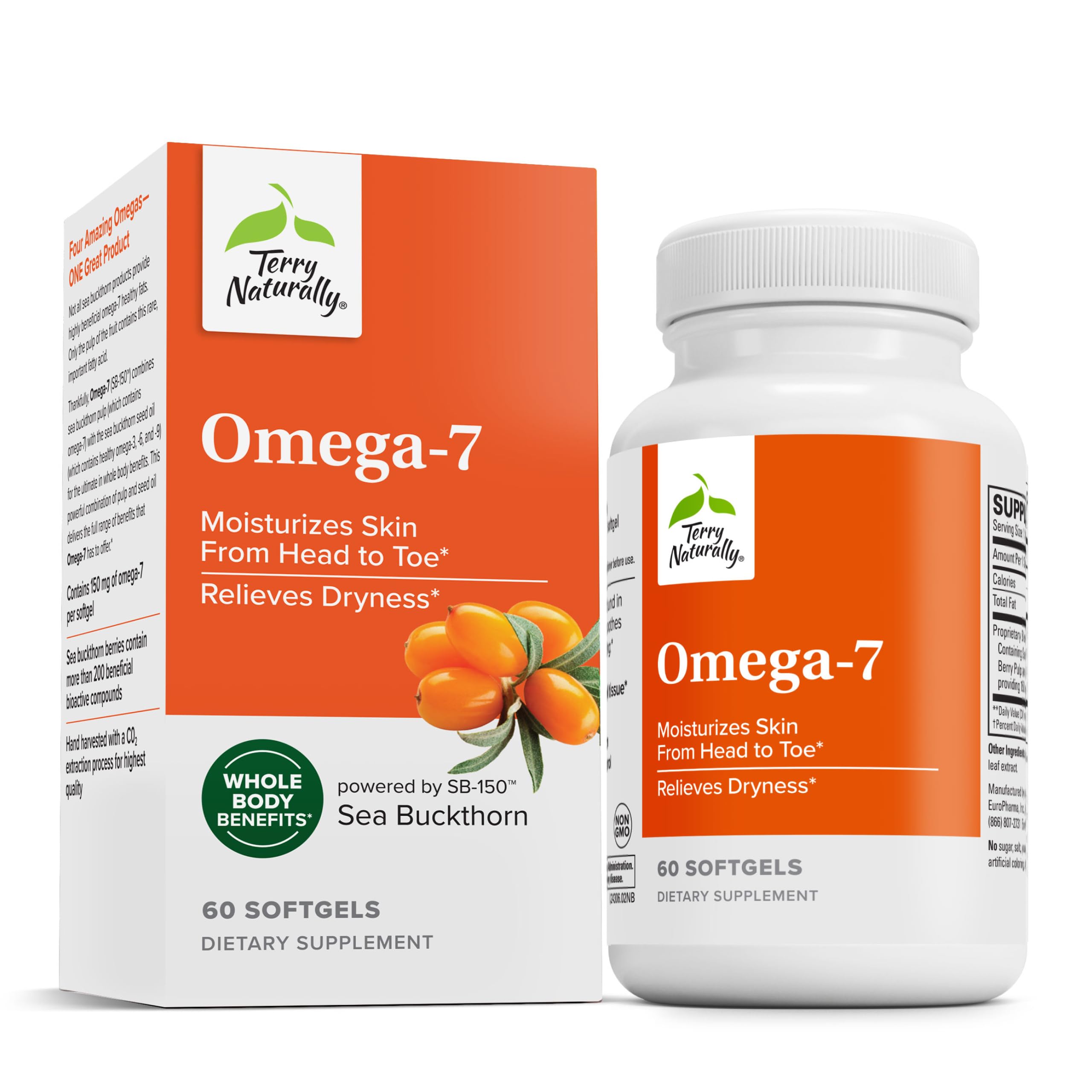 Two-pack Terry Naturally Omega-7 bottle