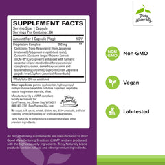 Bottle of Terry Naturally Resveratrol Complex with 60 capsules