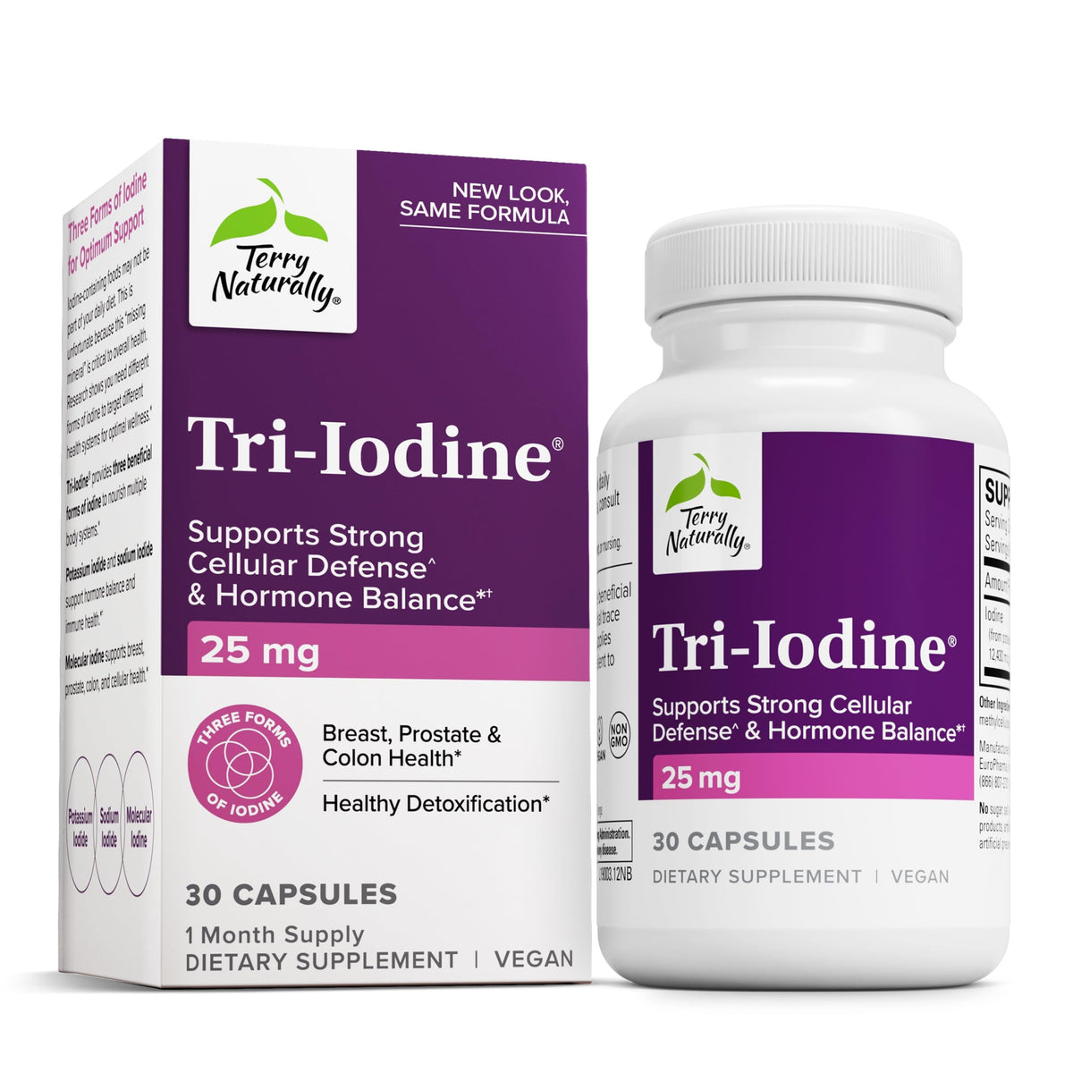 Terry Naturally Tri-Iodine bottle with 30 capsules