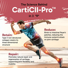 CartiCII-Pro undenatured Type II collagen ingredient close-up