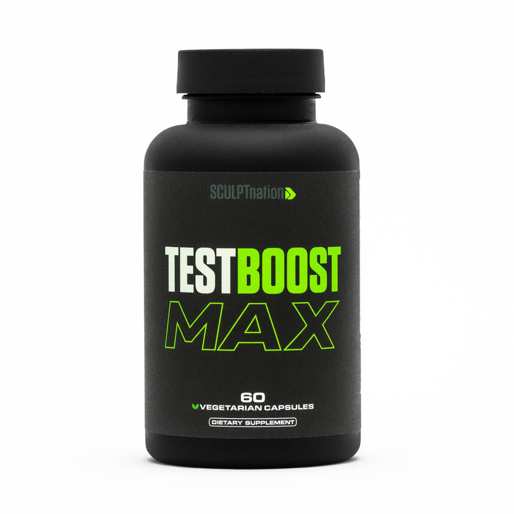 Test Boost Max bottle label and branding