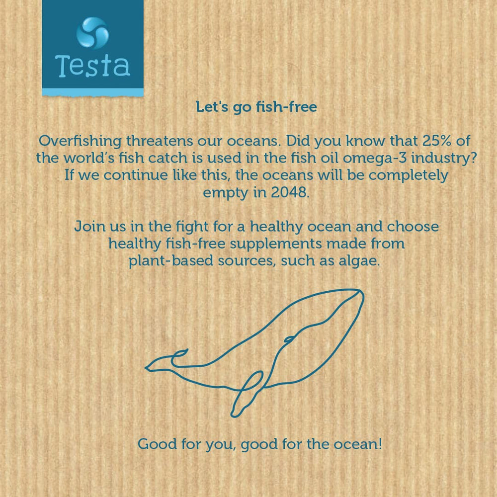 8-pack box of Testa Omega-3 plant-based capsules