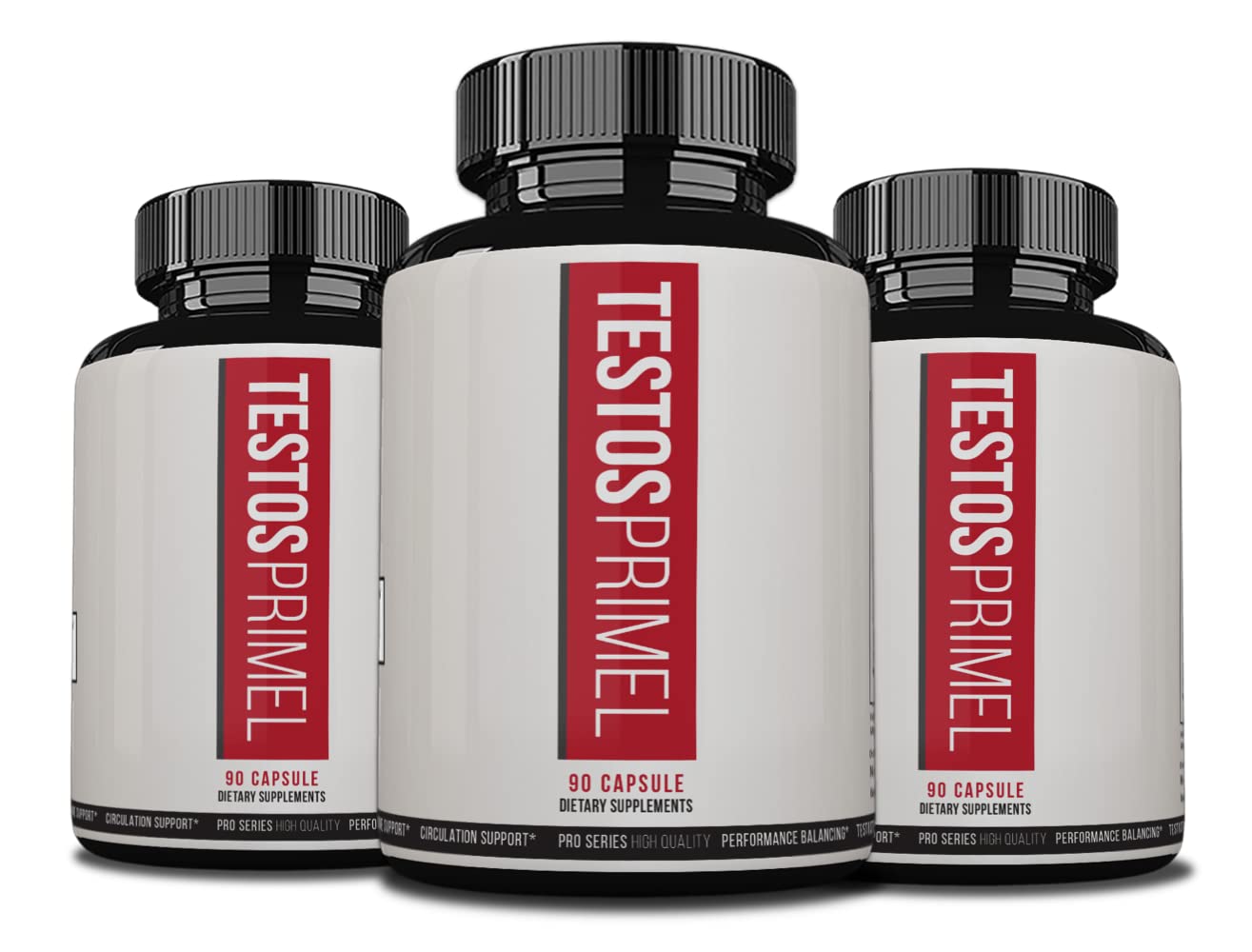 Bottle of TestosPrimel Advanced Formula capsules
