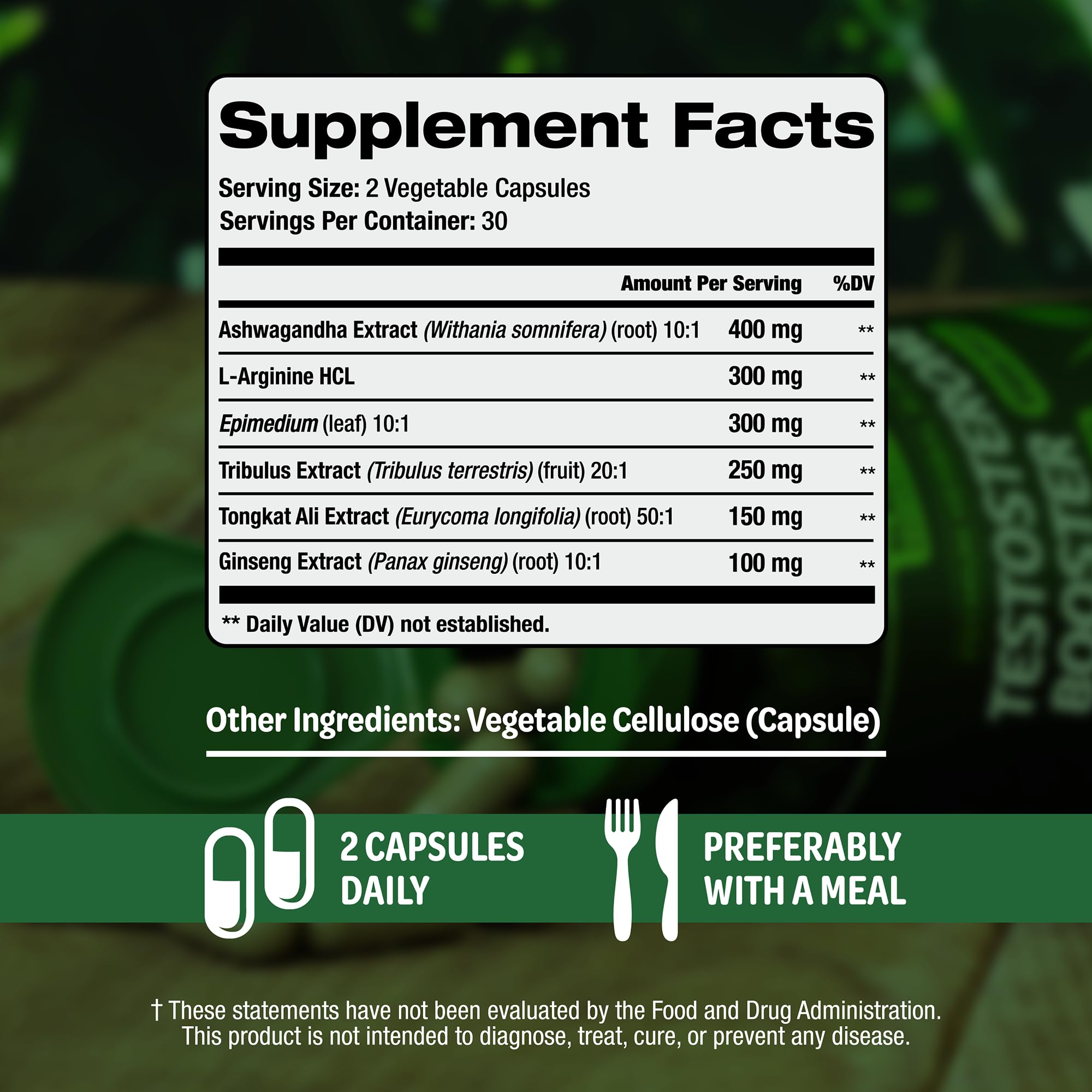 L-Arginine capsules for nitric oxide support