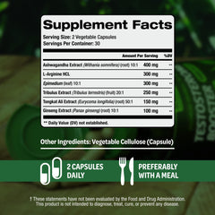 L-Arginine capsules for nitric oxide support