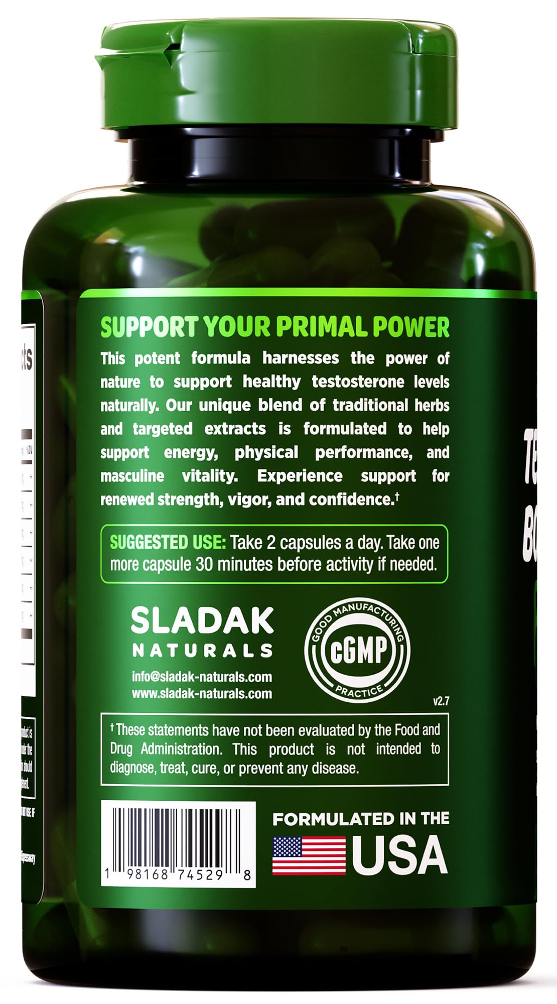 Two-month supply package with capsules
