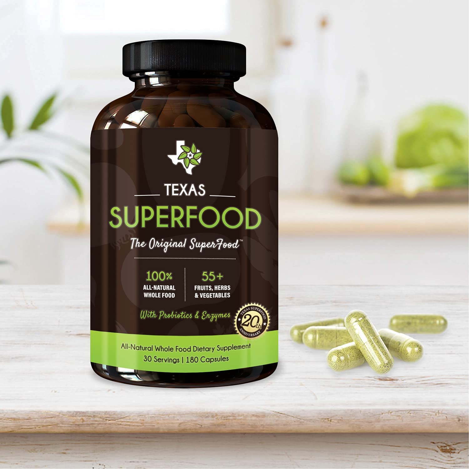 Capsules supporting digestive health and alkalinity