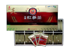 Close-up of TG153 Korean Red Ginseng Instant Tea sachet packaging