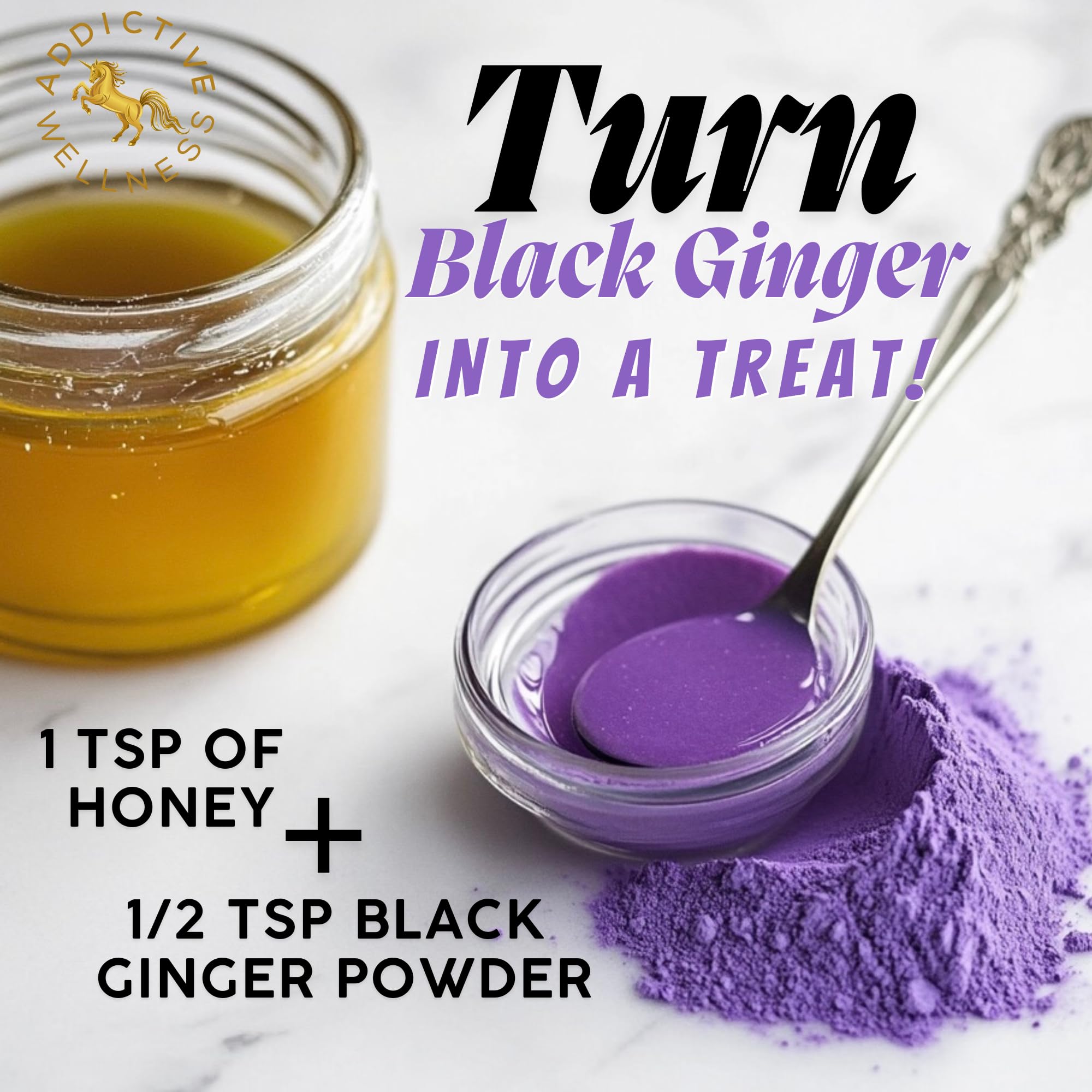 Thai Black Ginger powder packaging label
