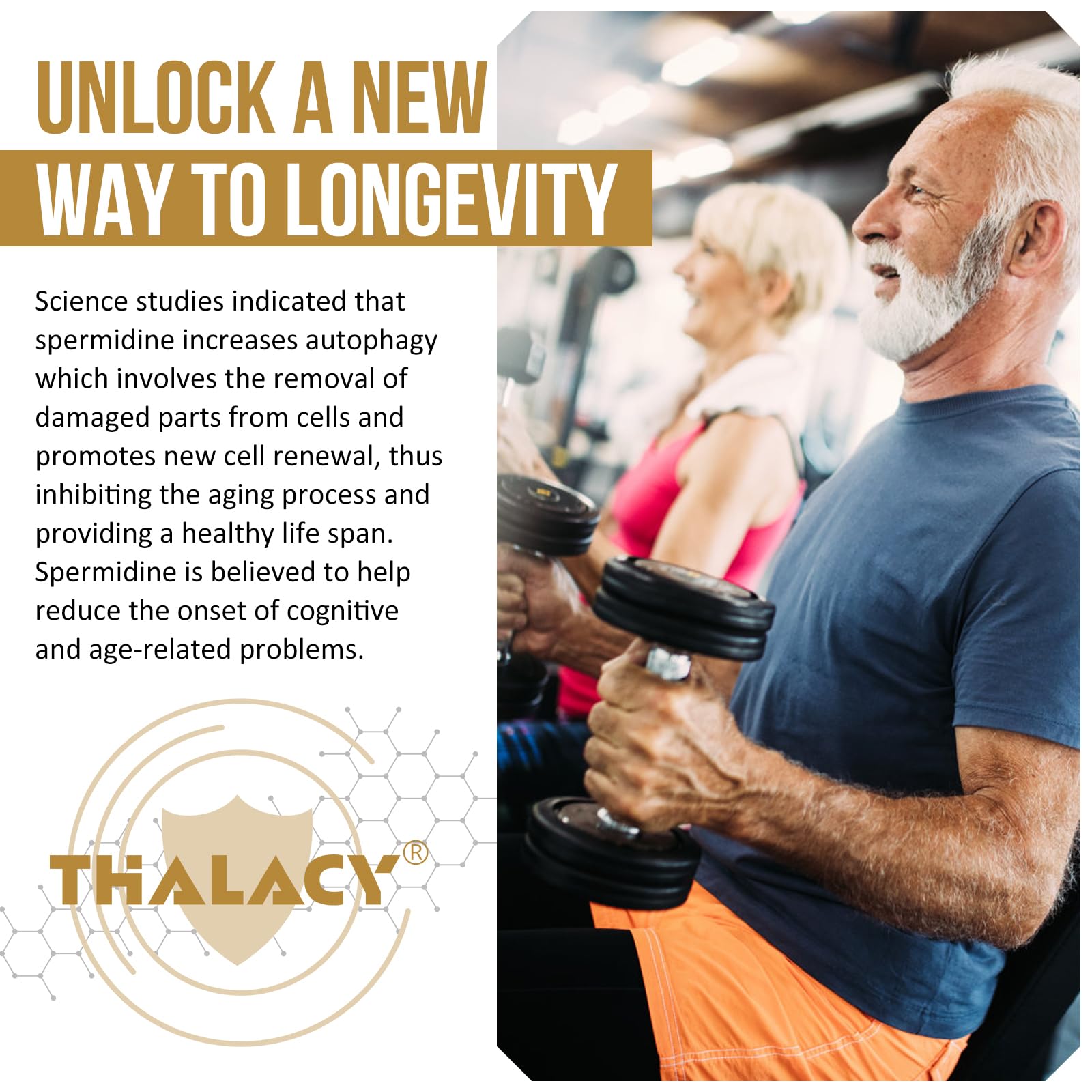 Thalacy product packaging and branding with logo