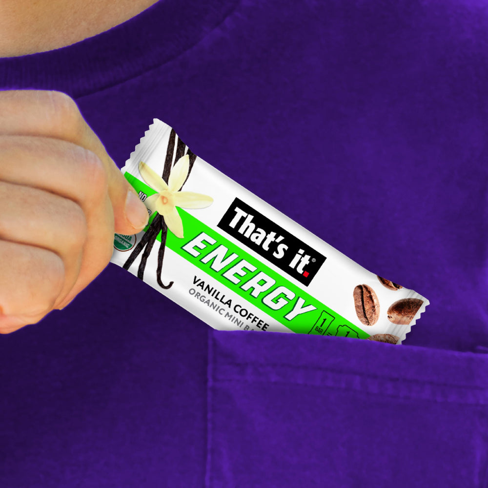 That's it Energy bar in a bag ready for gym bag or purse.