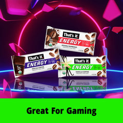 That's it Mocha energy bar close-up highlights aromatic coffee flavor.