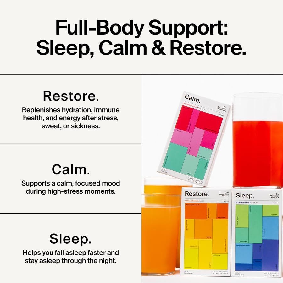 The Absorption Company Watermelon Lemonade calm drink supports mood and focus.