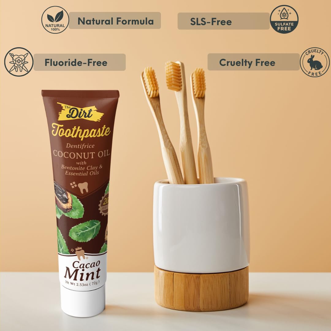 Close-up of ingredients: organic coconut oil, MCT oil, bentonite clay