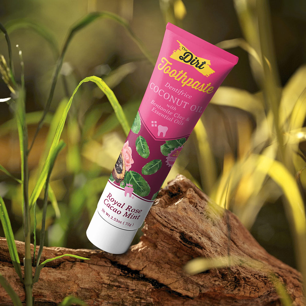 Rose cocao mint flavor branding with mint leaves