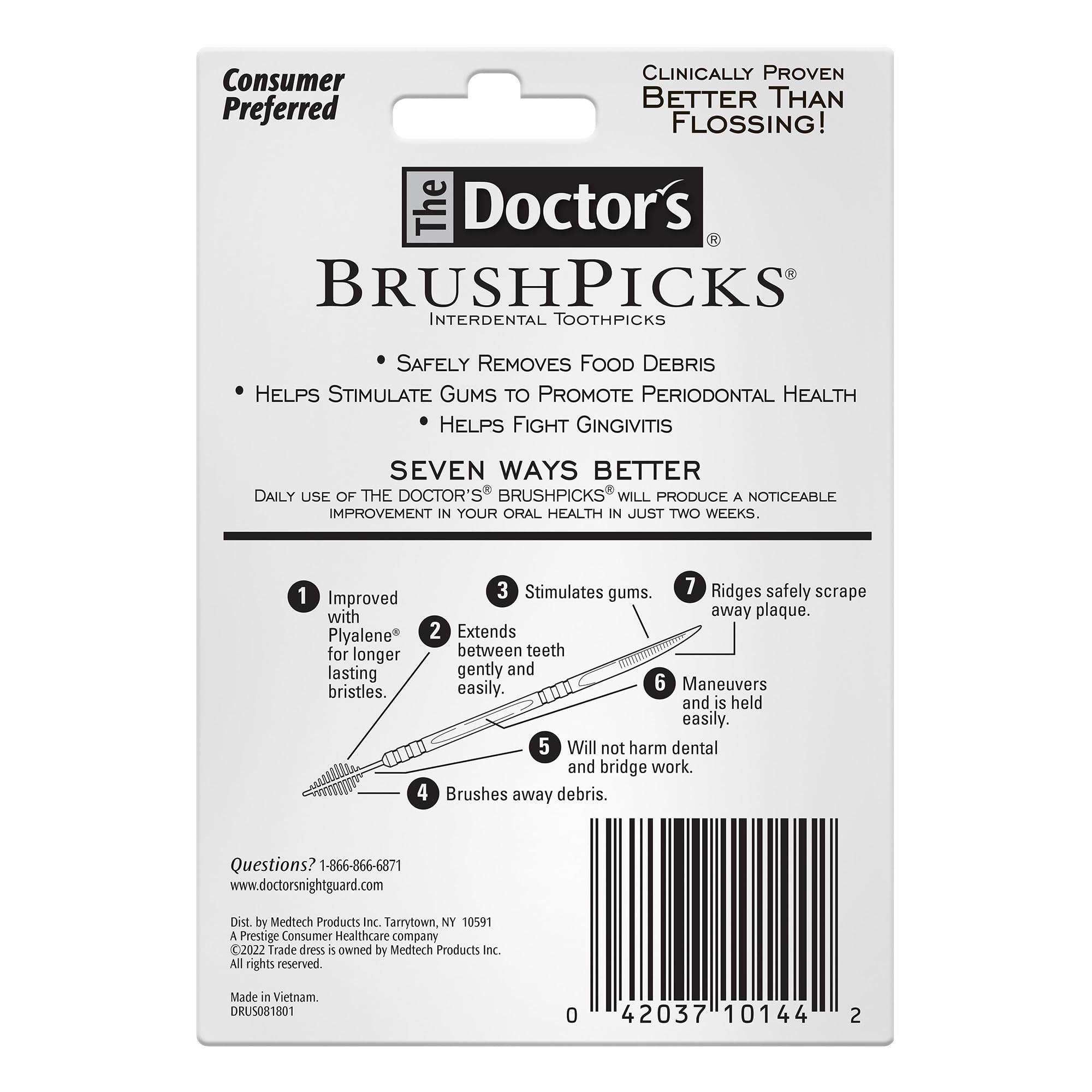 Brand packaging and branding for The Doctor's BrushPicks.