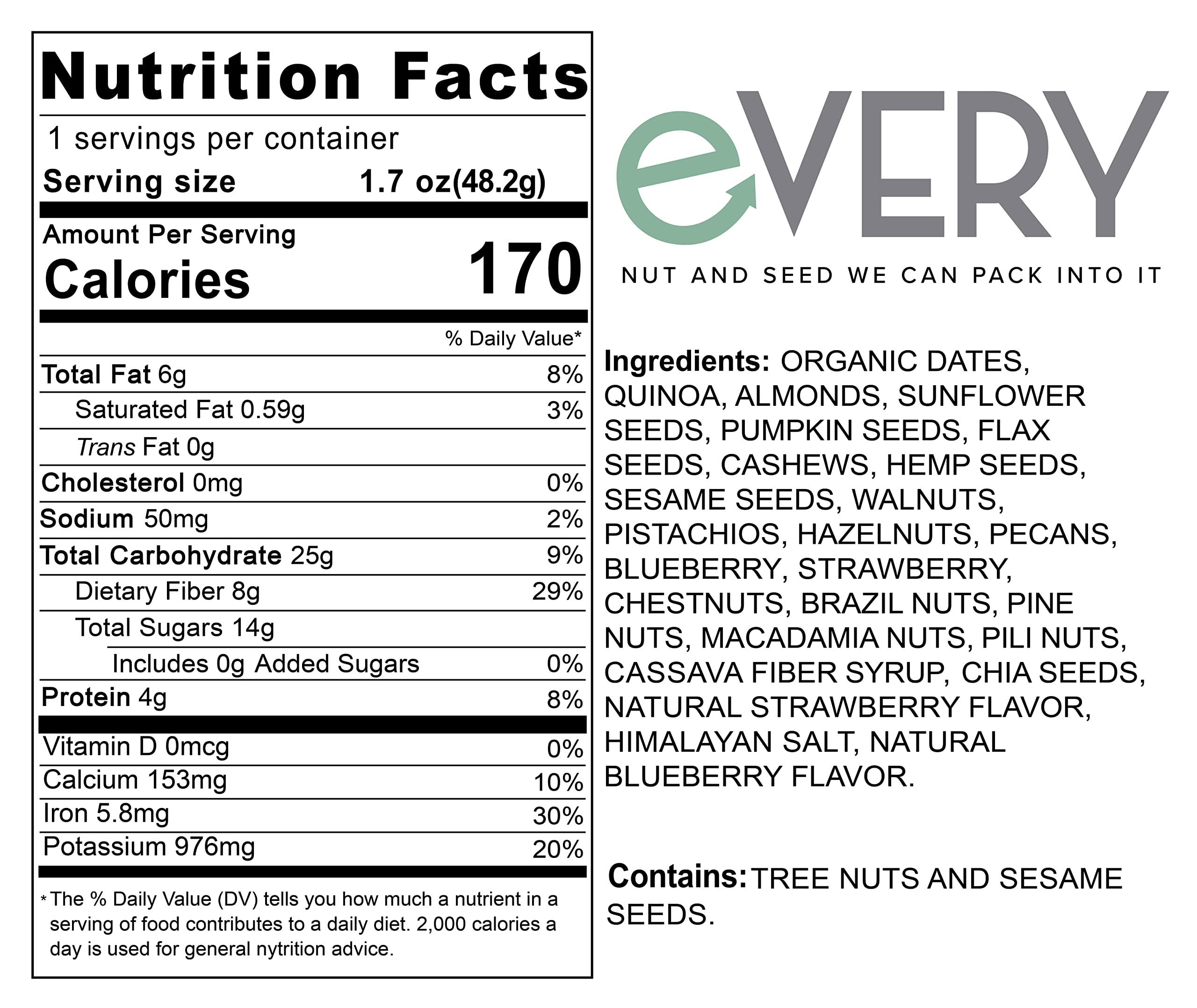 The Every Bar Strawberry Blueberry packaging
