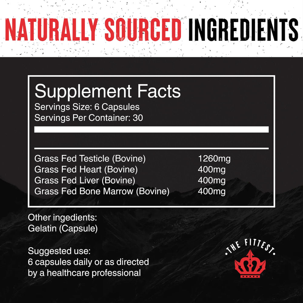 The Fittest Ever bone marrow capsules showcase joint and recovery benefits.