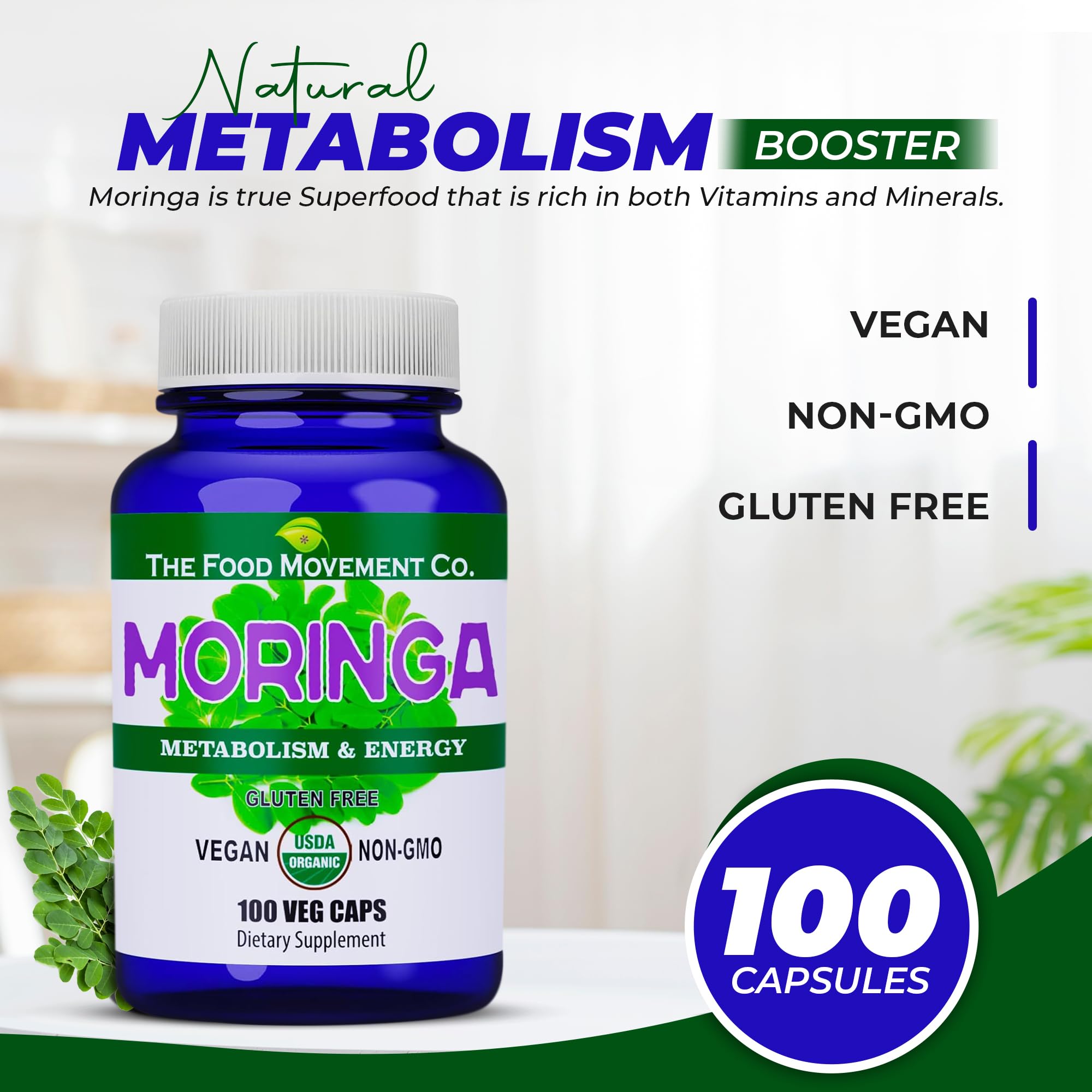 Lab-tested moringa capsules for purity and potency