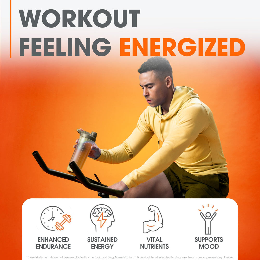The Genius Brand Energized Pre-Workout container close-up highlights clean formula without artificial additives.