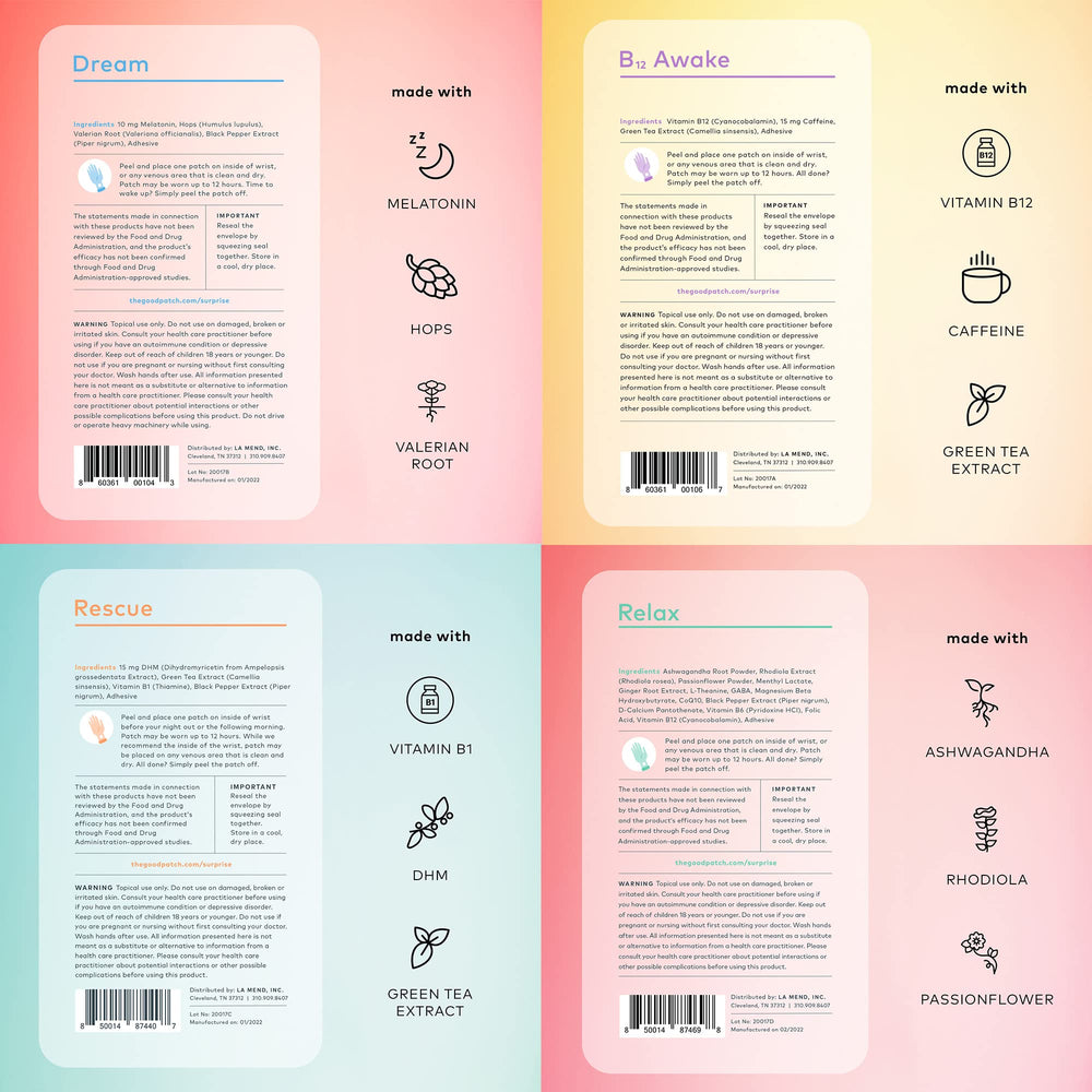 Dream patch from The Good Patch Bundle for sleep support