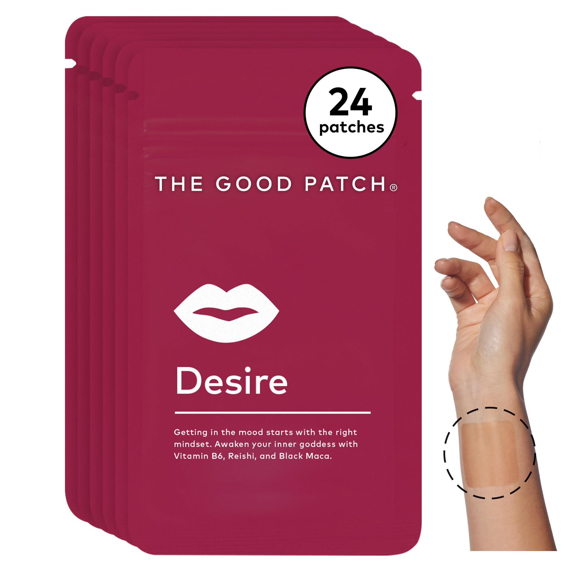 Front of The Good Patch Desire packaging