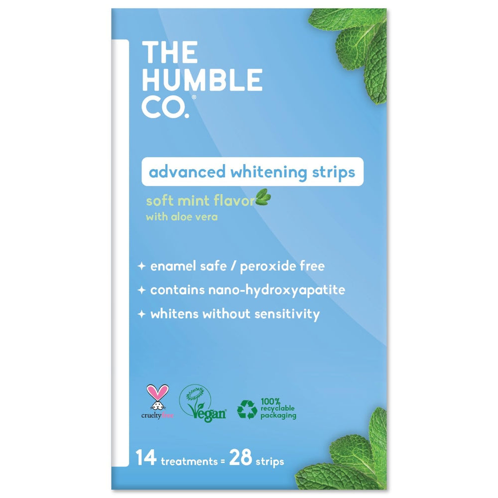 Front packaging of The Humble Co. Advanced Whitening Strips