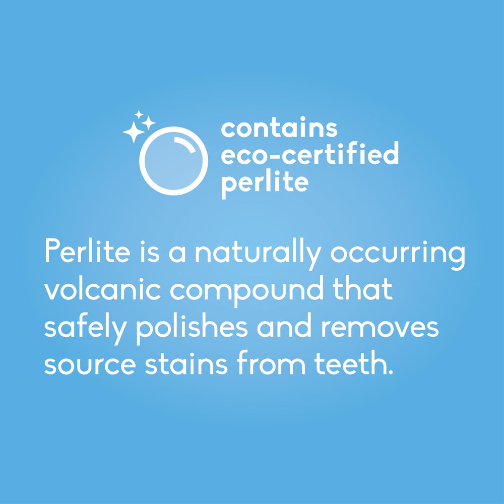 Illustration of natural ingredients including xylitol and peppermint