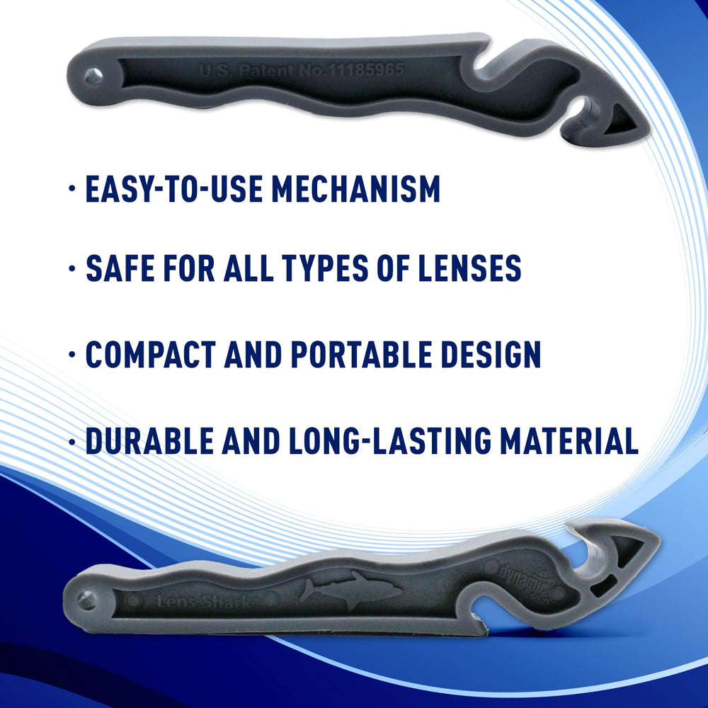 Protective microfiber cloth included with The Lens Shark