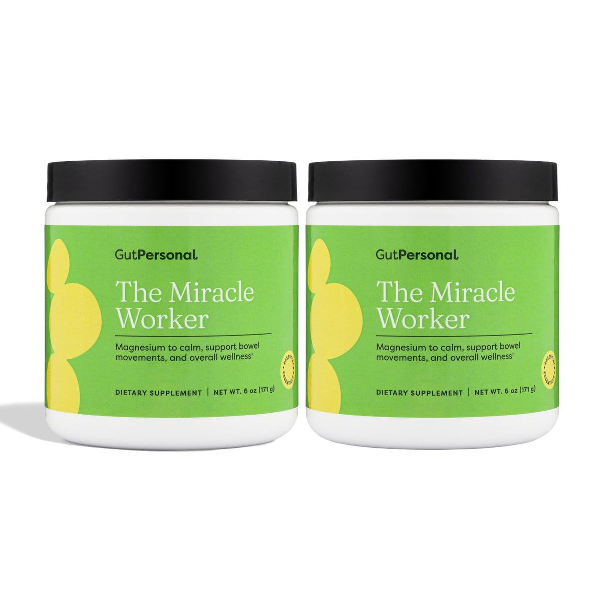 Product bottle of Miracle Worker Magnesium Powder in strawberry flavor