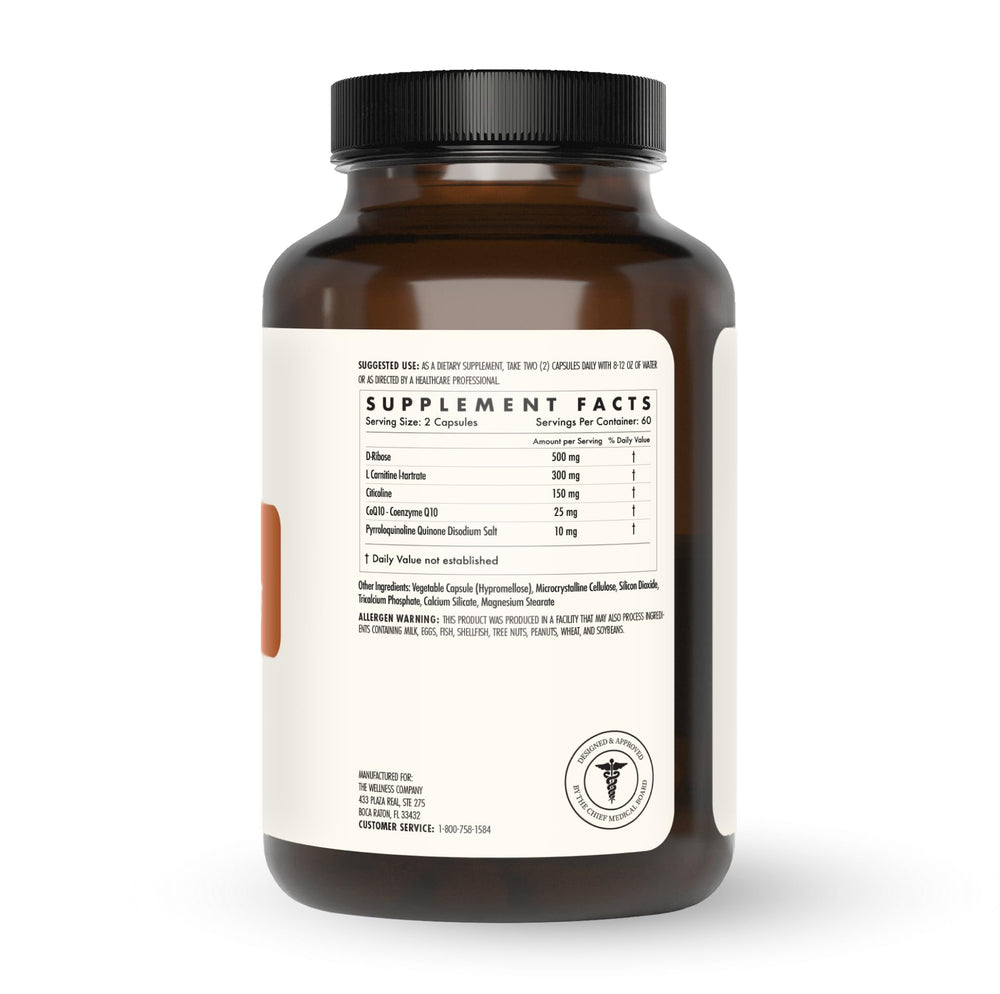CoQ10 and PQQ in The Wellness Company formula boost cellular energy