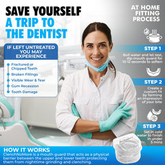 Custom-fit mouth guards for teeth grinding and at-home use