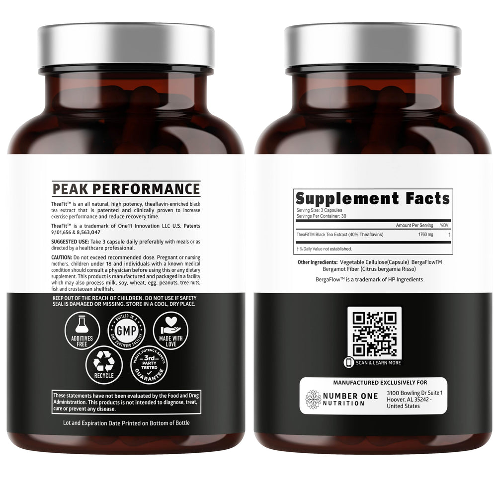 Illustration showing 40% theaflavins content in black tea extract