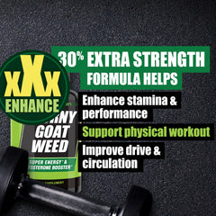 Back label of THELABSMENCO Horny Goat Weed for Men bottle