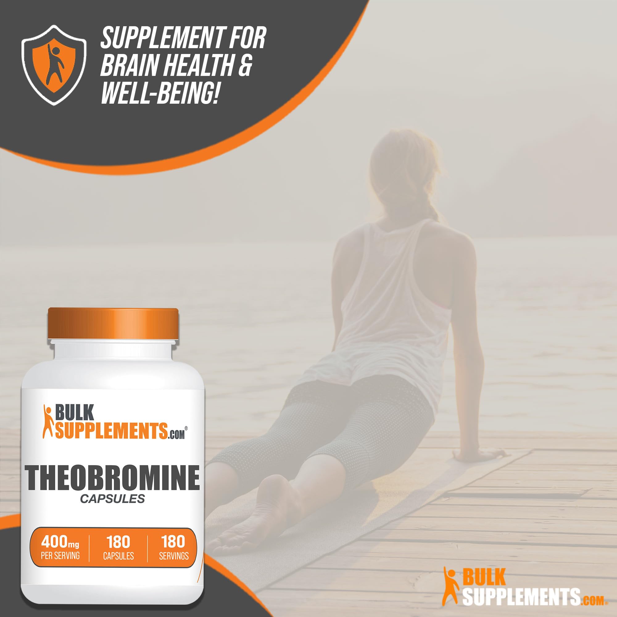 BulkSupplements Theobromine bottle with label
