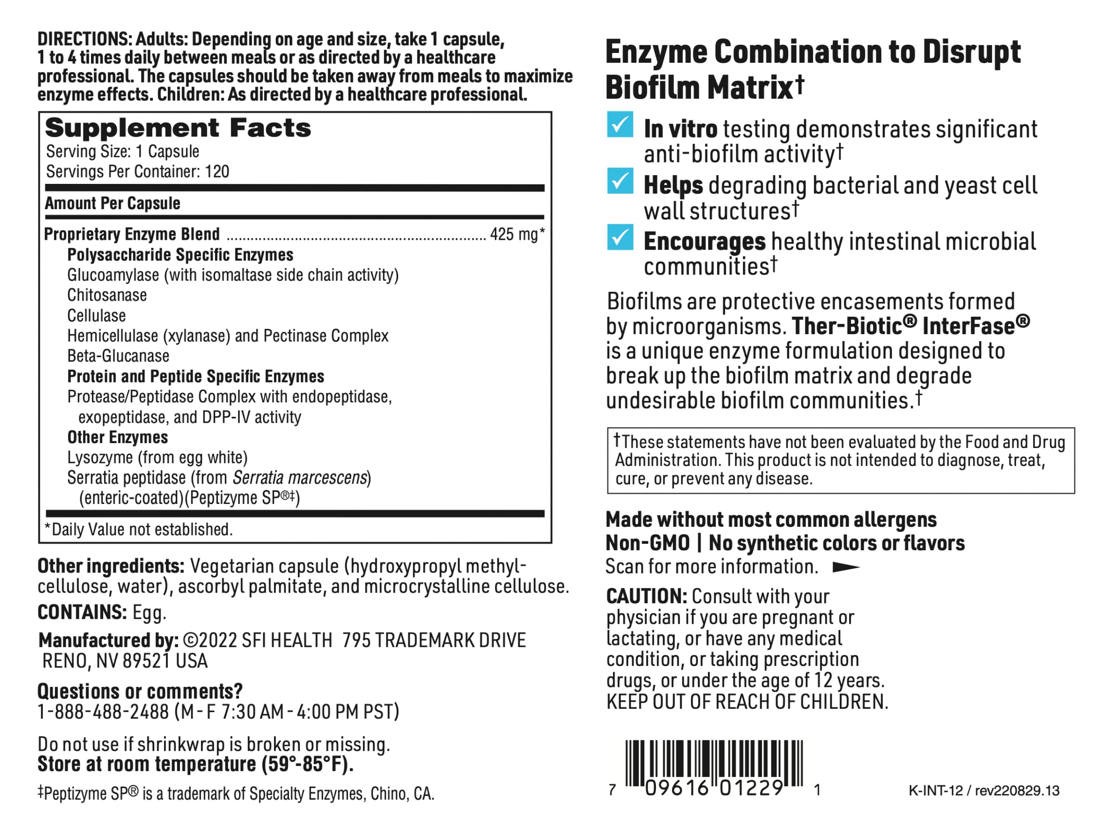 SFI Health logo display associated with Klaire Labs
